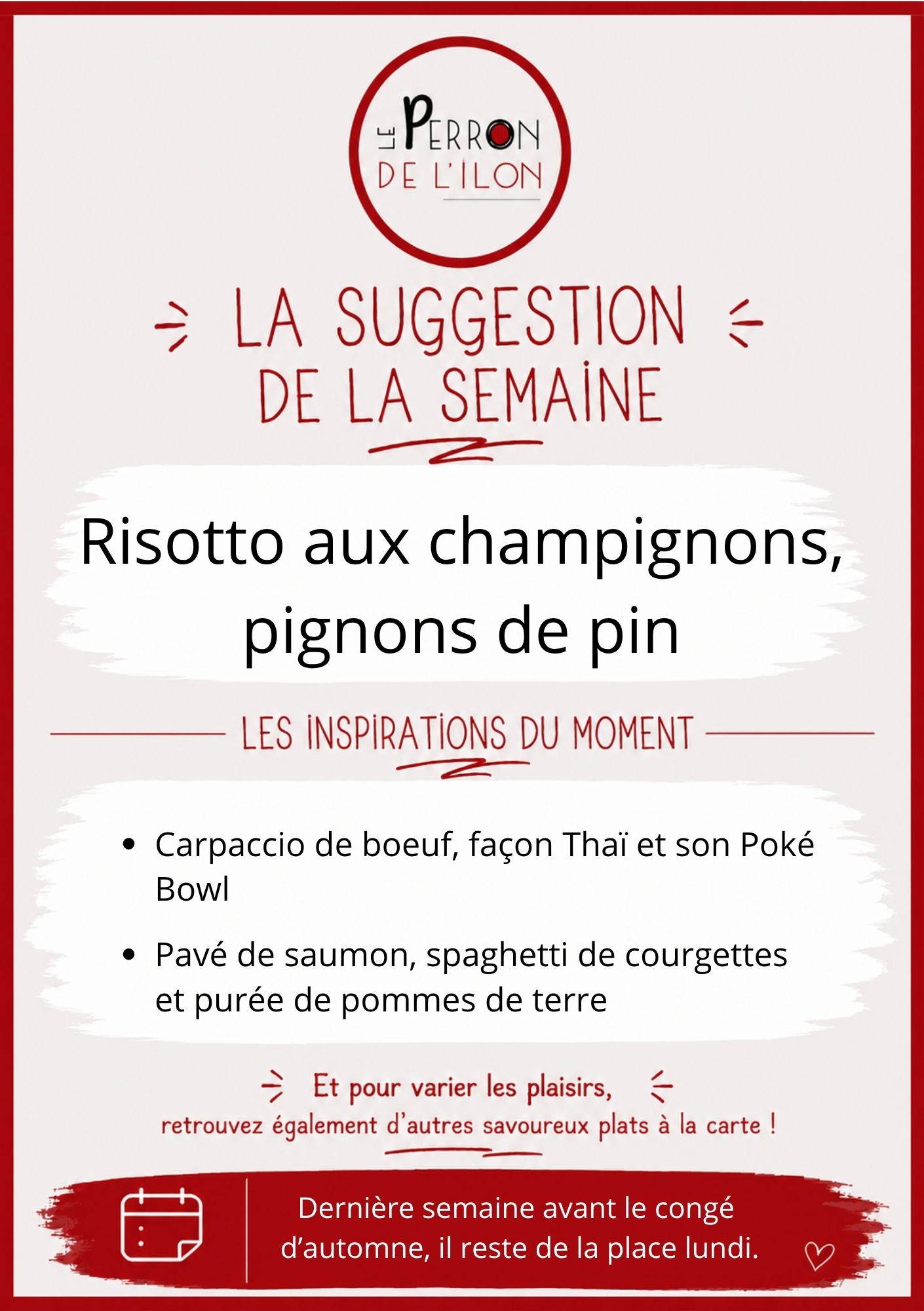 Plat de la semaine 9