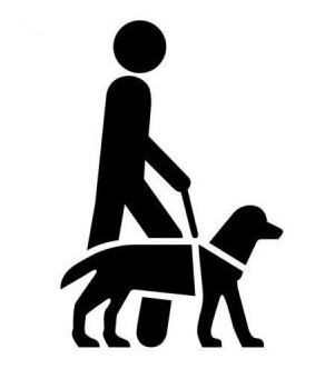 picto 046 accessibilite chien guide ou d assistance gravoply noir 250x250mm 01